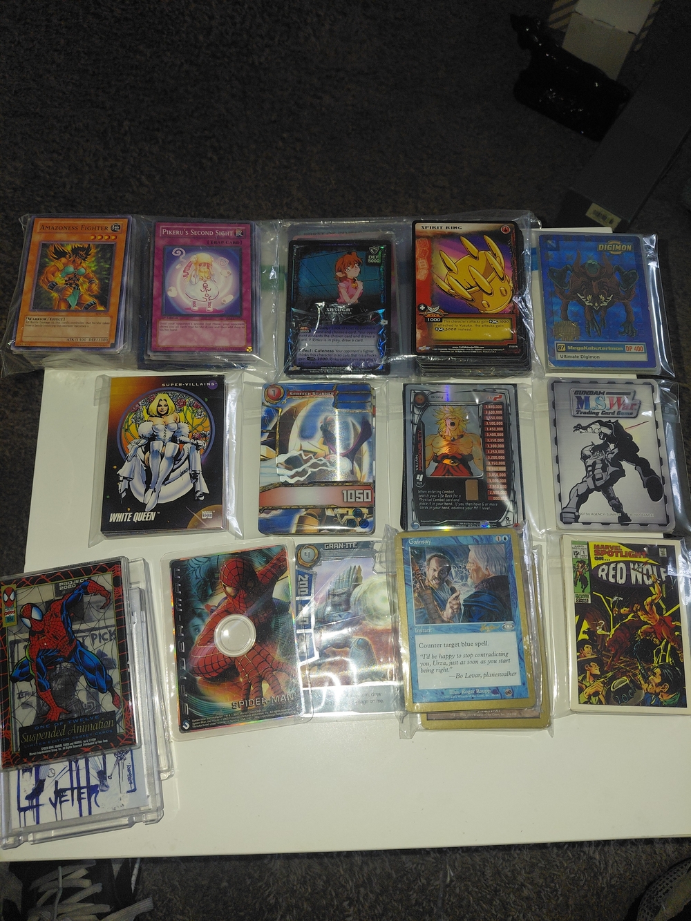 Mixed Collectible Card Lot – Assorted Blue and Yellow Game Cards